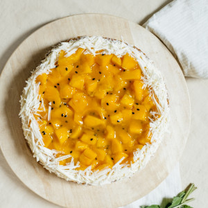 Пирог манго-маракуйя