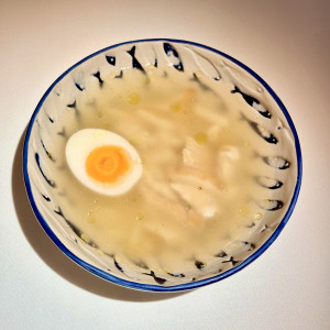 Куриный бульон, орзо