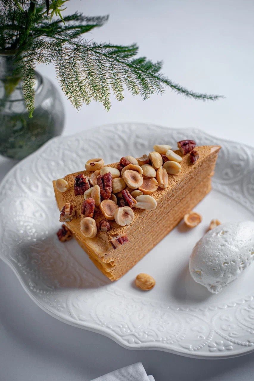 Блинный торт с солёной карамелью