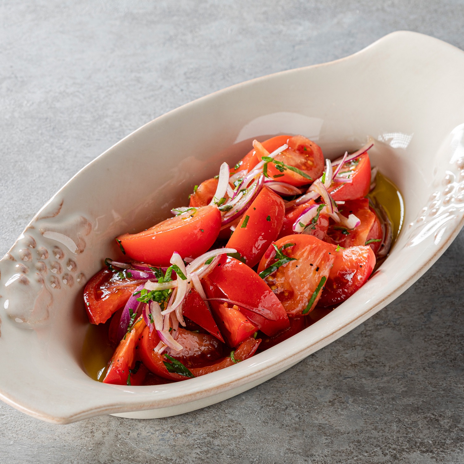 Узбекские томаты с красным луком
