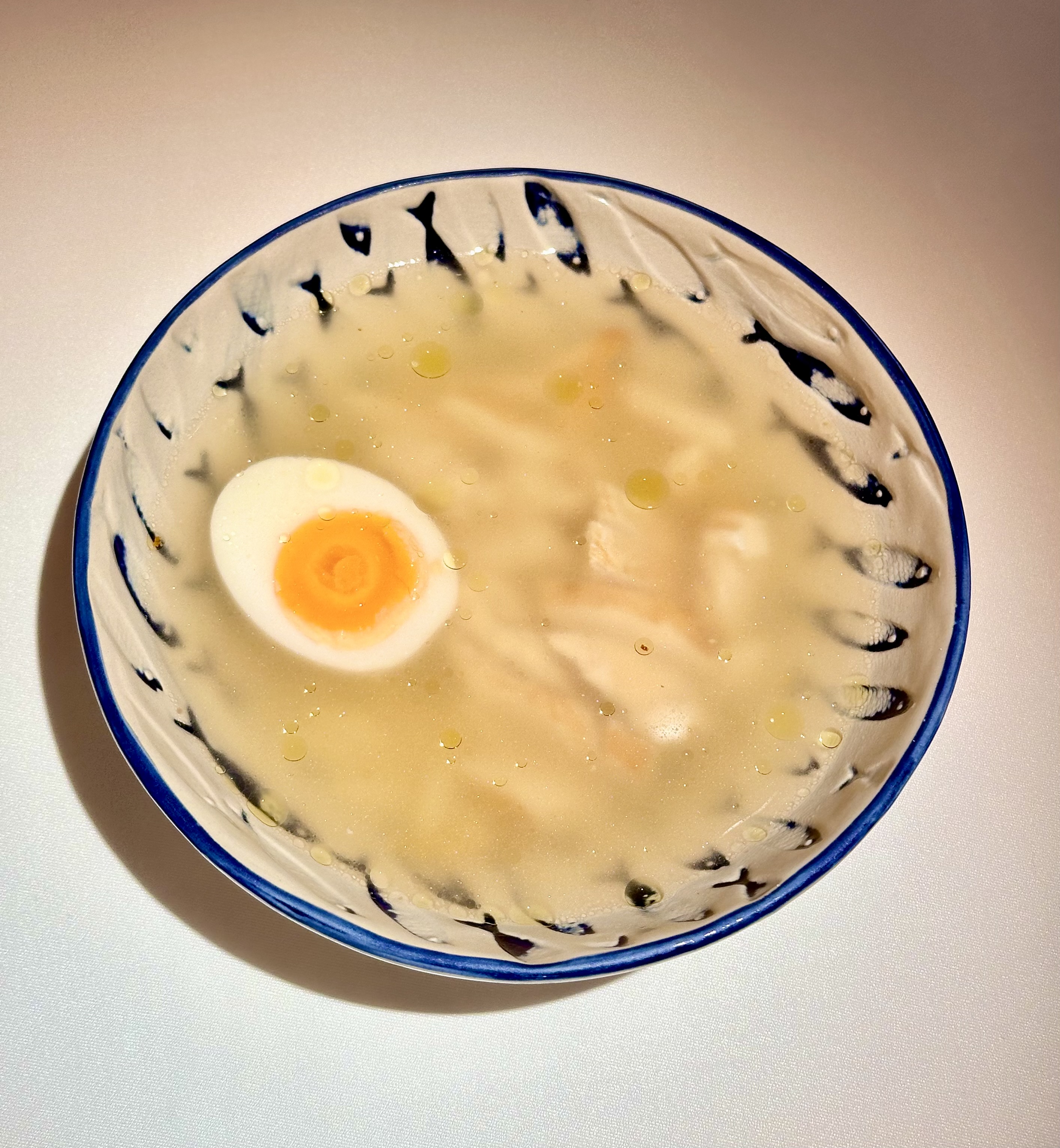 Куриный бульон, орзо