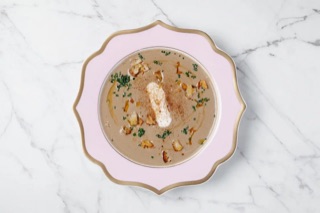 Крем- суп с белыми грибами  и зеленью