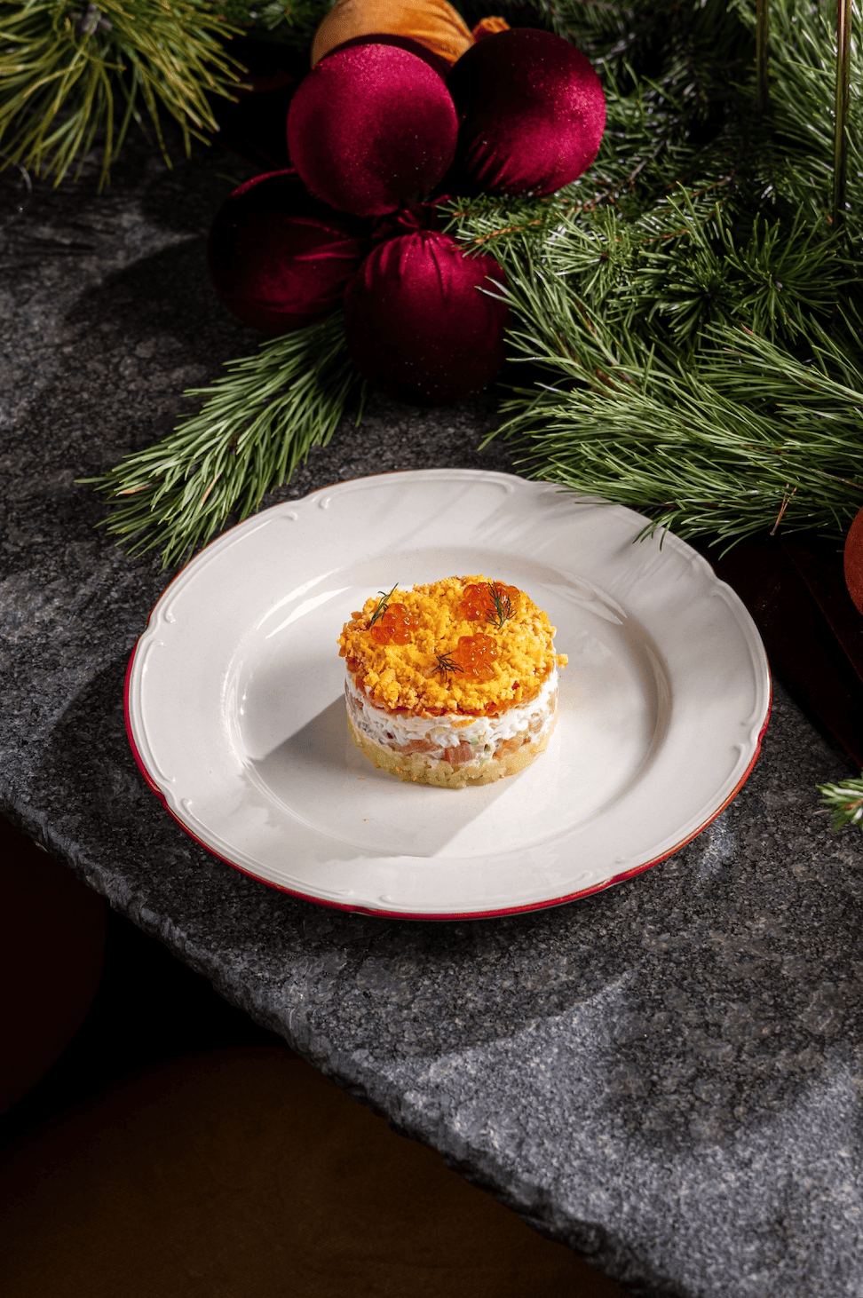 Мимоза копченый лосось